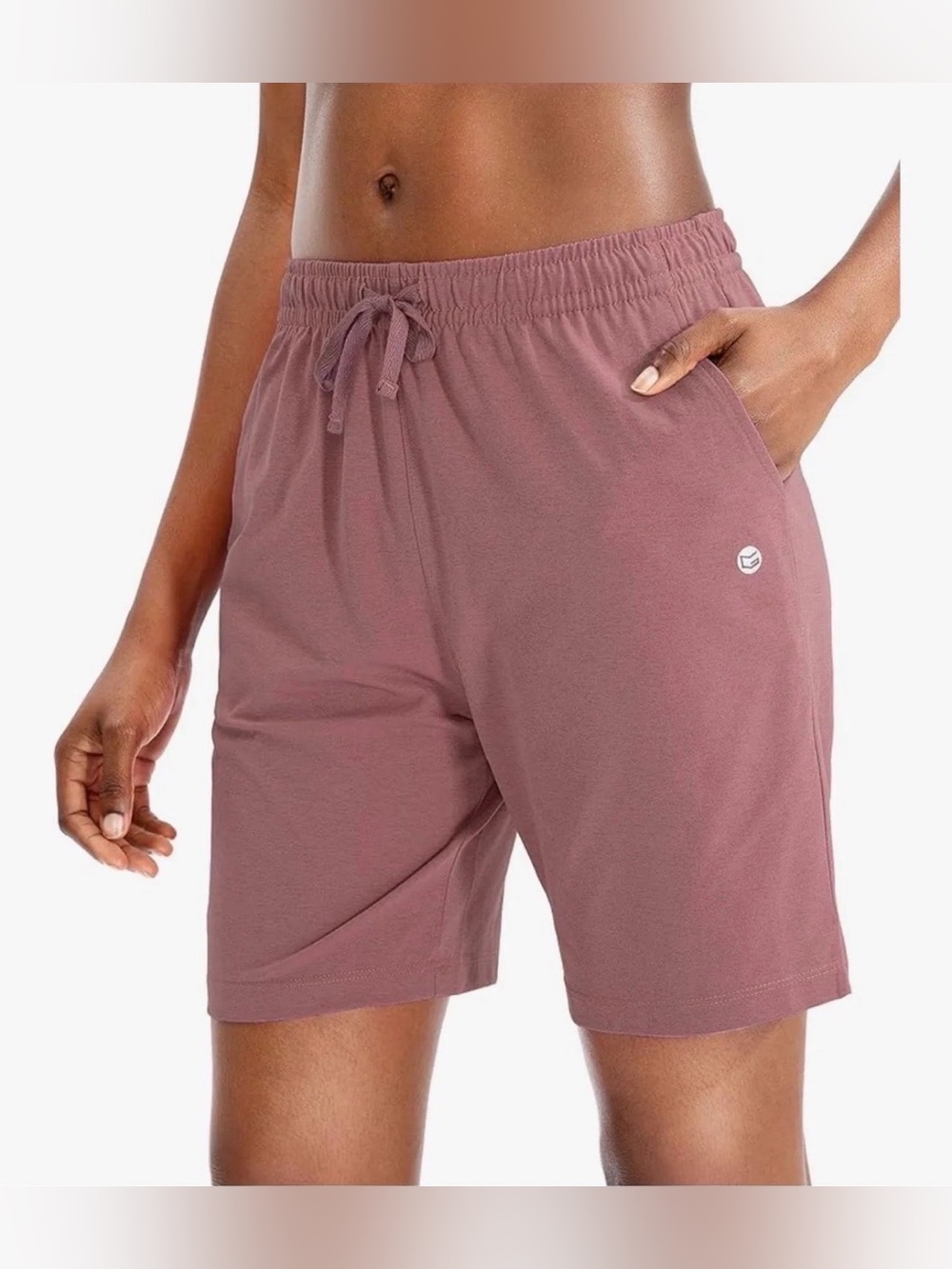 Gradual Women's Mauve Bermuda 7" Jersey Shorts Size XL New NWT